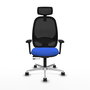 PIQUERAS Y CRESPO Silla de oficina Cilanco con mecanismo Sincro/Traslack, Azul y Negro