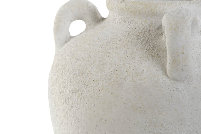 DKD Home Decor Jarrón de Gres con Asas Blanco