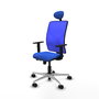PIQUERAS Y CRESPO Silla de oficina Motilla Azul con mecanismo Sincro/Traslack