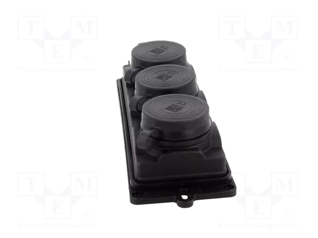 PAWBOL Tomacorriente de alimentación AC 2P+PE 16A 250VAC Negro PAWBOL Tomacorriente de alimentación AC 2P+PE 16A 250VAC Negro