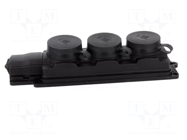 PAWBOL Tomacorriente de alimentación AC 2P+PE 16A 250VAC Negro PAWBOL Tomacorriente de alimentación AC 2P+PE 16A 250VAC Negro