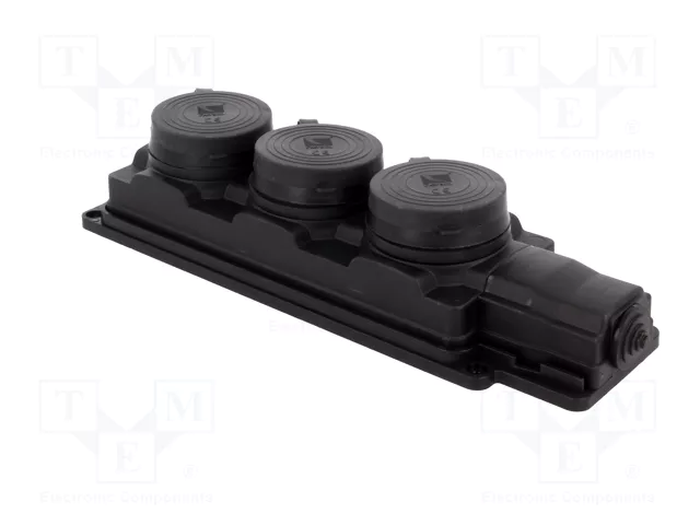 PAWBOL Tomacorriente de alimentación AC 2P+PE 16A 250VAC Negro PAWBOL Tomacorriente de alimentación AC 2P+PE 16A 250VAC Negro