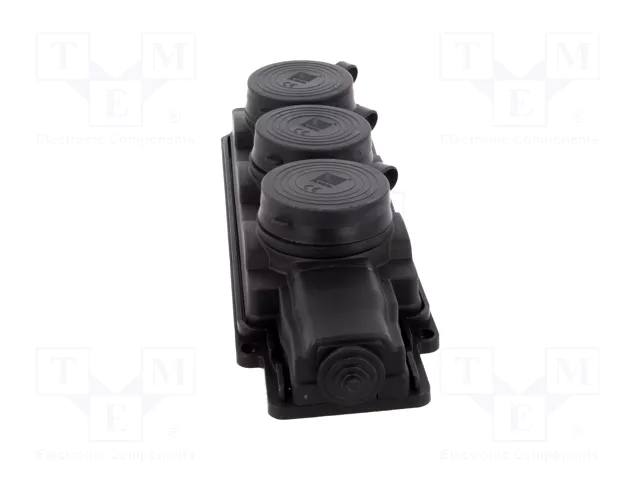 PAWBOL Tomacorriente de alimentación AC 2P+PE 16A 250VAC Negro PAWBOL Tomacorriente de alimentación AC 2P+PE 16A 250VAC Negro