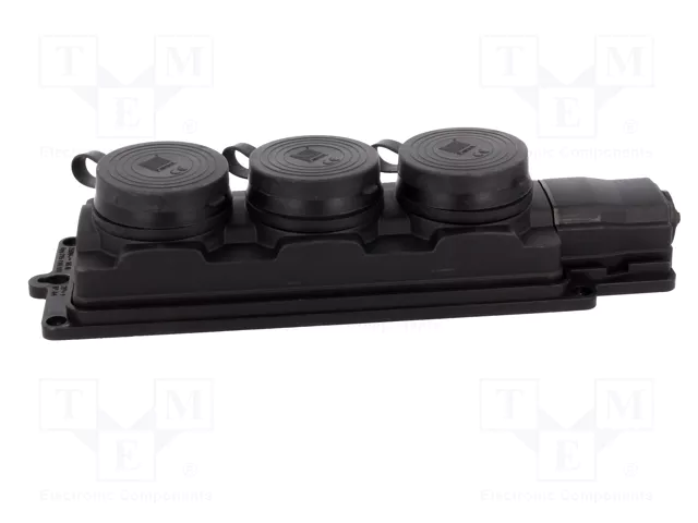 PAWBOL Tomacorriente de alimentación AC 2P+PE 16A 250VAC Negro PAWBOL Tomacorriente de alimentación AC 2P+PE 16A 250VAC Negro