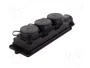 PAWBOL Tomacorriente de alimentación AC 2P+PE 16A 250VAC Negro