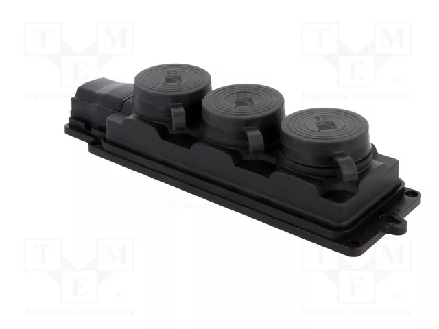 PAWBOL Tomacorriente de alimentación AC 2P+PE 16A 250VAC Negro PAWBOL Tomacorriente de alimentación AC 2P+PE 16A 250VAC Negro