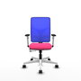 PIQUERAS Y CRESPO Silla de oficina Motilla con mecanismo Sincro/Traslack, Rosa y Azul