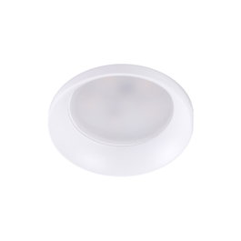 Aro Foco Downlight Circular Aluminio Blanco Integración Yeso Ø60mm para Lámpara LED GU10 o GX5,3