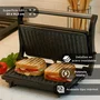Grunkel GRL-MARBLE - Parrilla eléctrica de contacto 1000W, placas antiadherentes 23x14.5 cm, apertura 180°, acero inoxidable, bandeja de goteo, fácil de limpiar