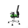 PIQUERAS Y CRESPO Silla de oficina Horna con mecanismo Sincro/Traslack, Verde y Gris