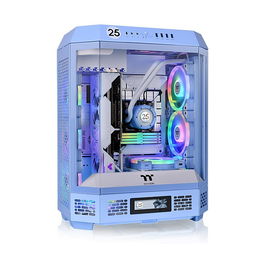 Thermaltake The Tower 600 Midi Tower Hydrangea Blue Caja PC Gaming con Panel de Vidrio Templado y Soporte ATX/micro ATX/Mini-ITX para Juego