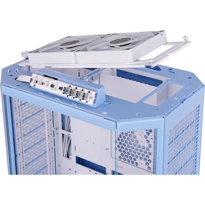 Thermaltake The Tower 600 CA-1Z1-00MFWN-00 Gabinete PC Semitorre ATX Sin Fuente, Azul Hortensia