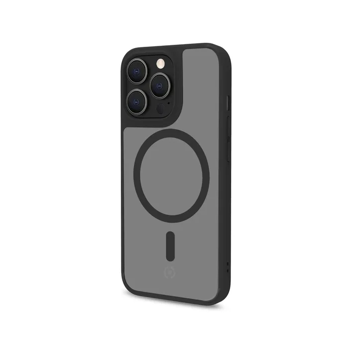 Celly Magmatt Funda para iPhone 14 Pro, Negro, Transparente, Compatible con MagSafe Celly Magmatt Funda para iPhone 14 Pro, Negro, Transparente, Compatible con MagSafe