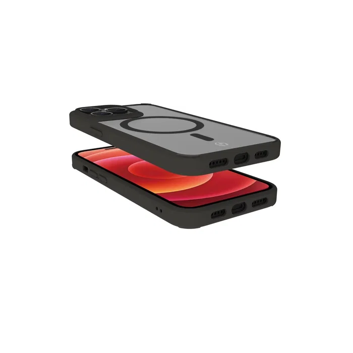 Celly Magmatt Funda para iPhone 14 Pro, Negro, Transparente, Compatible con MagSafe Celly Magmatt Funda para iPhone 14 Pro, Negro, Transparente, Compatible con MagSafe