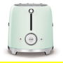 Smeg TSF02PGEU Tostador de 4 Rebanadas, 1500 W, Acero Inoxidable, Color Verde Pastel, con Función Descongelar y Recalentar