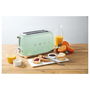 Smeg TSF02PGEU Tostador de 4 Rebanadas, 1500 W, Acero Inoxidable, Color Verde Pastel, con Función Descongelar y Recalentar