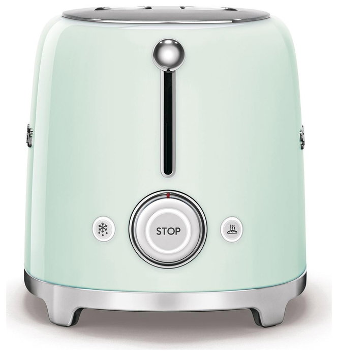 Smeg TSF02PGEU Tostadora de 4 Rebanadas Verde Pastel