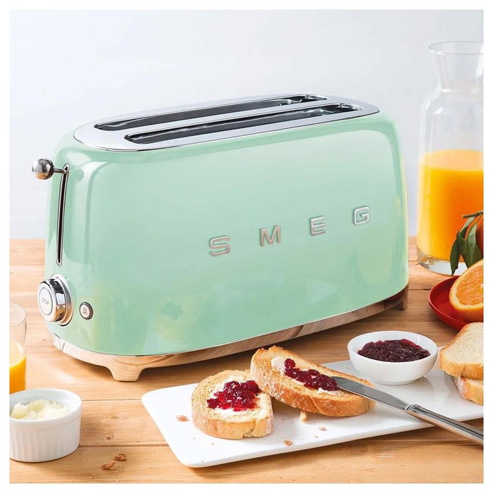 Smeg TSF02PGEU Tostadora de 4 Rebanadas Verde Pastel