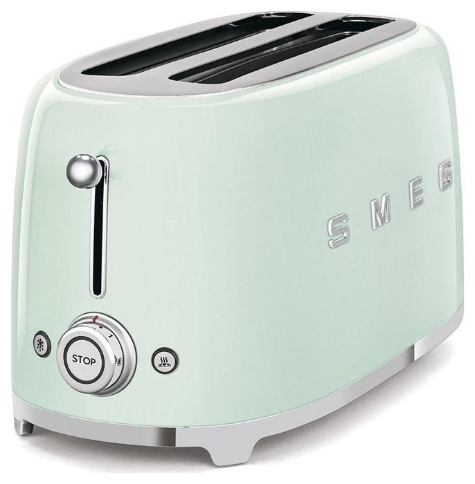 Smeg TSF02PGEU Tostadora de 4 Rebanadas Verde Pastel