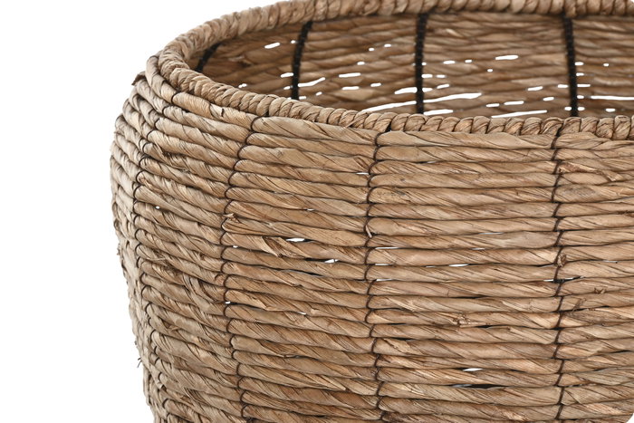 DKD Home Decor Maceteros Urban Marron 44 x 60 x 44 cm Set de 3 Fibra y Metal