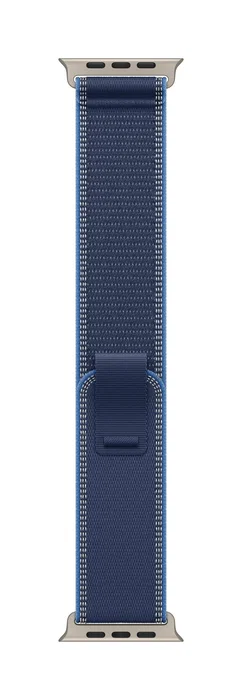 Apple MFT64ZM/A Correa Deportiva para Apple Watch 44mm 45mm 46mm 49mm - Azul Titanio, Cierre de Velcro, Nylon, Poliéster, Spandex - Banda S/M