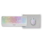 Mars Gaming Pack Gaming MCP124 Teclado H-Mech, Ratón Óptico y Alfombrilla Blanco
