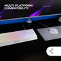 Mars Gaming Pack Gaming MCP124 Teclado H-Mech, Ratón Óptico y Alfombrilla Blanco