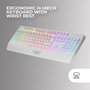 Mars Gaming Pack Gaming MCP124 Teclado H-Mech, Ratón Óptico y Alfombrilla Blanco