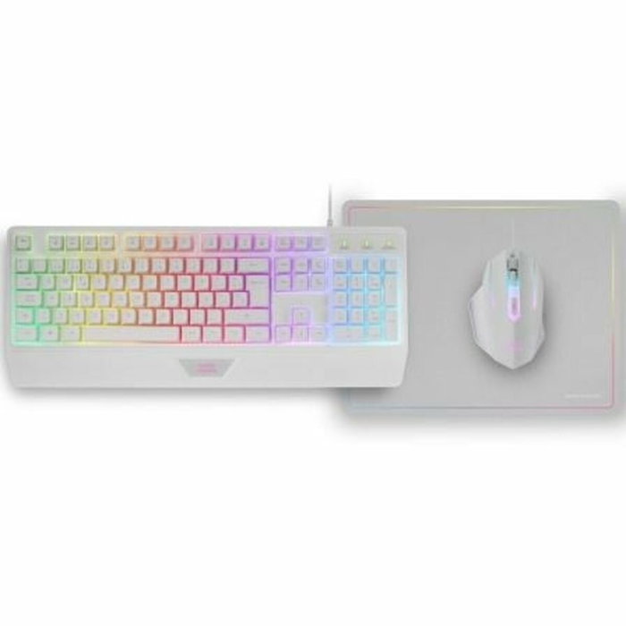 Mars Gaming Pack Gaming MCP124 Teclado H-Mech, Ratón Óptico y Alfombrilla Blanco Mars Gaming Pack Gaming MCP124 Teclado H-Mech, Ratón Óptico y Alfombrilla Blanco