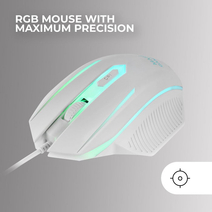 Mars Gaming Pack Gaming MCP124 Teclado H-Mech, Ratón Óptico y Alfombrilla Blanco Mars Gaming Pack Gaming MCP124 Teclado H-Mech, Ratón Óptico y Alfombrilla Blanco