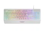 Mars Gaming MCP124W Pack Gaming 3en1 - Teclado H-Mech en Español con RGB + Ratón Óptico 3200 DPI + Alfombrilla Nanotextil Rainbow - Blanco