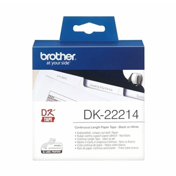 Brother DK-22214 Cinta Continua de Papel Térmico Blanco 12mm x 30,48m Brother DK-22214 Cinta Continua de Papel Térmico Blanco 12mm x 30,48m