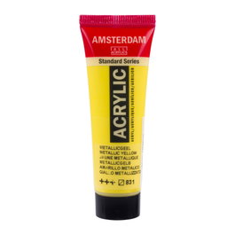 Amsterdam Pintura Acrílica Amarillo Metálico 831 en Tubo de 20 ml