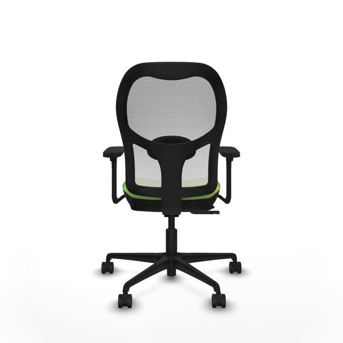 PIQUERAS Y CRESPO Silla de oficina Jorquera con mecanismo Sincro/Traslack, Pistacho y Blanco