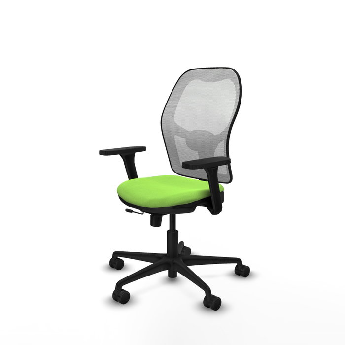PIQUERAS Y CRESPO Silla de oficina Jorquera con mecanismo Sincro/Traslack, Pistacho y Blanco