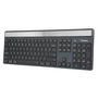 Targus AKB868ES Teclado Inalámbrico Bluetooth EcoSmart con Panel Solar, Retroiluminado, Antimicrobiano, Negro, Carga USB-C