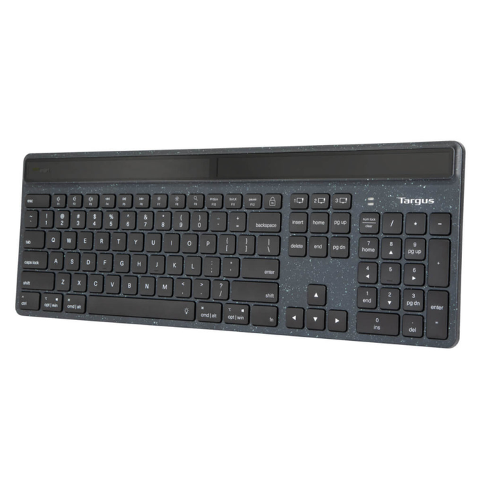 Targus EcoSmart Teclado Universal Bluetooth QWERTY Español Negro con Retroiluminación LED Recargable Targus EcoSmart Teclado Universal Bluetooth QWERTY Español Negro con Retroiluminación LED Recargable