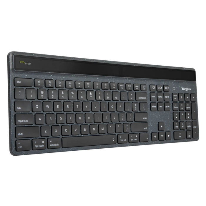 Targus EcoSmart Teclado Universal Bluetooth QWERTY Español Negro con Retroiluminación LED Recargable Targus EcoSmart Teclado Universal Bluetooth QWERTY Español Negro con Retroiluminación LED Recargable