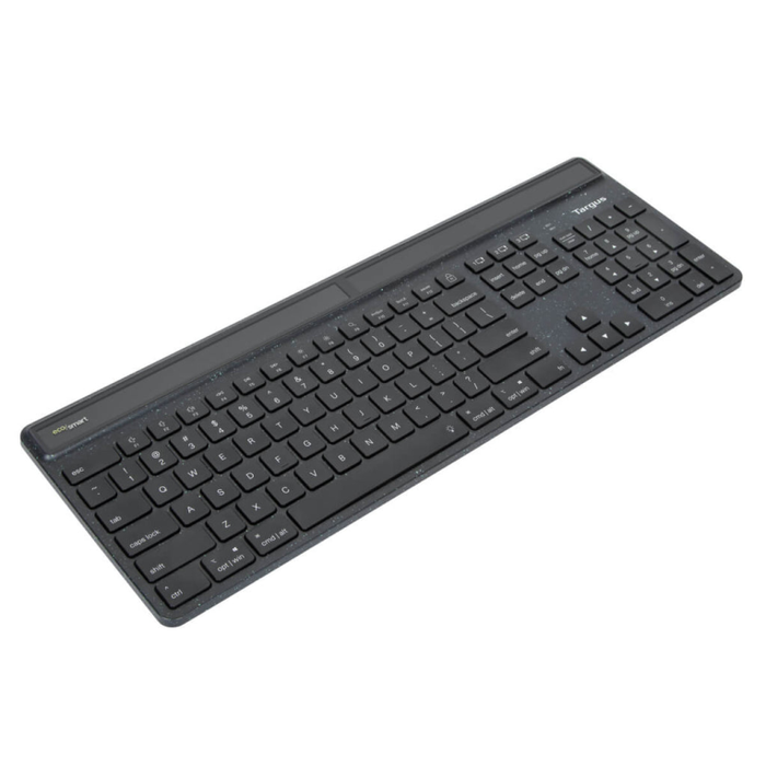 Targus EcoSmart Teclado Universal Bluetooth QWERTY Español Negro con Retroiluminación LED Recargable Targus EcoSmart Teclado Universal Bluetooth QWERTY Español Negro con Retroiluminación LED Recargable