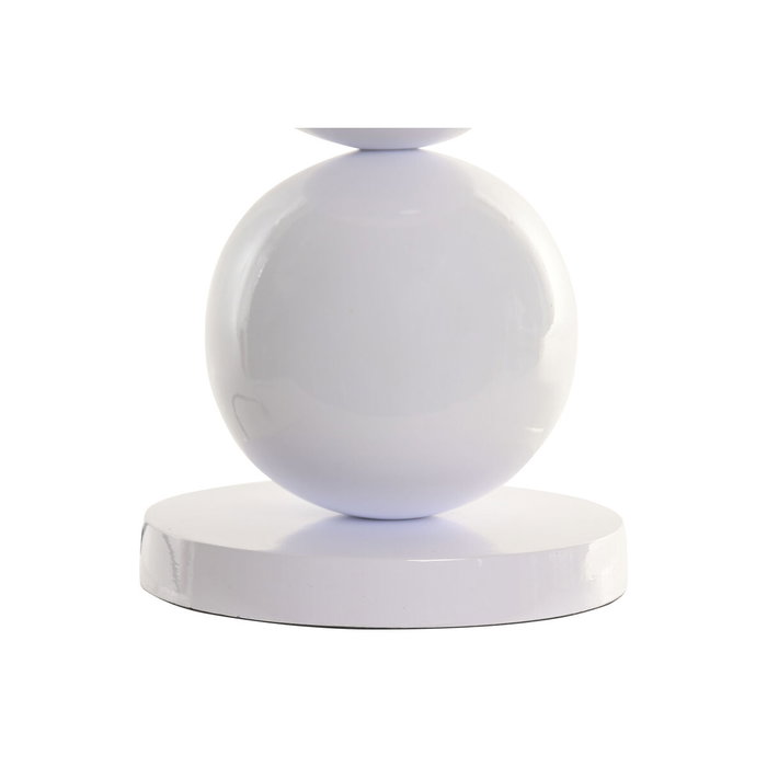 DKD Home Decor Lámpara de Sobremesa de Cerámica Blanca Metalizada 30x30x61 cm