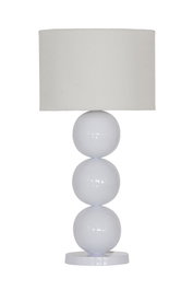 DKD Home Decor India lamps 2c25 Lámpara Sobremesa Blanco 30 x 61 x 30 cm