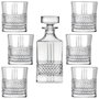 Rcr Cristalleria IT Set 7 Pzs Whisky Botella Y Vasos Colección Brillante Luxion Eco-Crystal Glass 850ml + 6x340ml