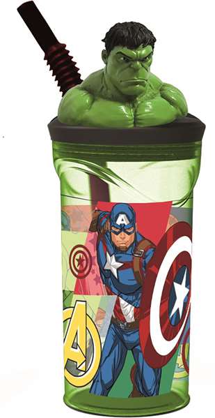 Stor Vaso Figurita 3D Avengers Seven Wonders Hulk 360 ml