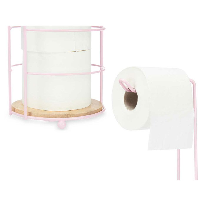 Portarrollos de Papel Higiénico Berilo Rosa 16,5 x 63,5 x 16,5 cm (4 Unidades)