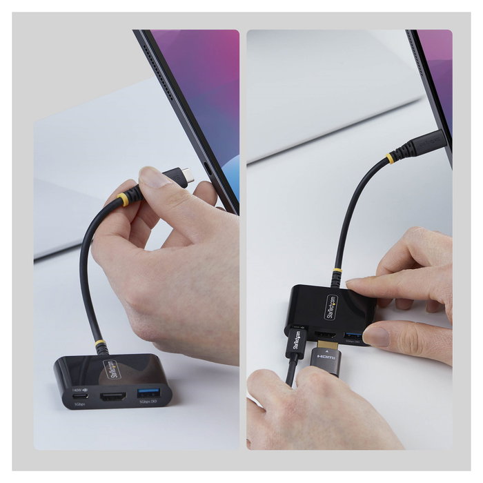 StarTech Dock Hub Multipuertos USB-C a HDMI 140W 4K60Hz Negro StarTech Dock Hub Multipuertos USB-C a HDMI 140W 4K60Hz Negro