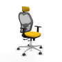 PIQUERAS Y CRESPO Silla de oficina Jorquera con mecanismo Sincro/Traslack, Amarillo y Gris