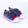 Zapatilla Loneta Suela Pvc Con Luces Algodón Spiderman Azul 29