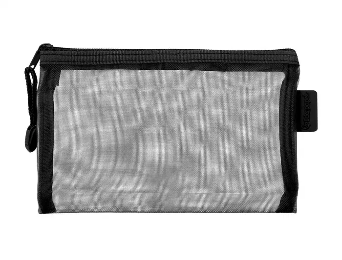 Liderpapel Bolsa Zipper Bag Poliéster Transpirable Multiusos Din A6 Negro