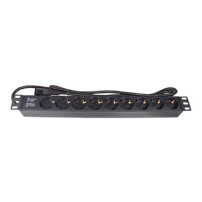 GoodConnections Regleta PDU de 19 pulgadas con 9 tomas de corriente GoodConnections Regleta PDU de 19 pulgadas con 9 tomas de corriente