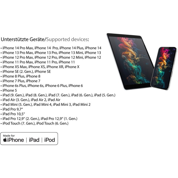 GoodConnections Cable USB A a Lightning 1.8 m 12W para iPhone iPad Carga Rápida Textil Negro Alcasa 2510-AL005S